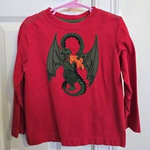 HANNA ANDERSSON | Dragon Long Sleeve Shirt | 100 | 4T